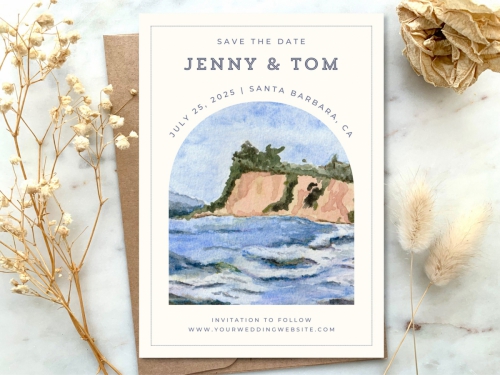 Santa Barbara Beach save the date