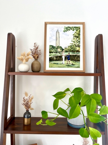 Custom engagement photo art