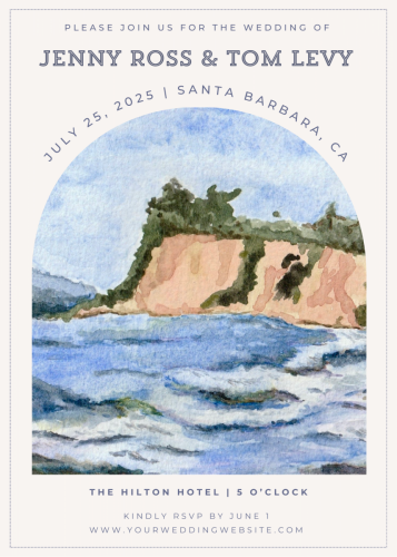 Beach wedding invitation