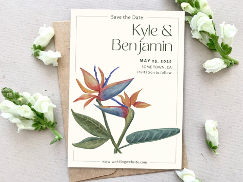 Brds of Paradise save the date